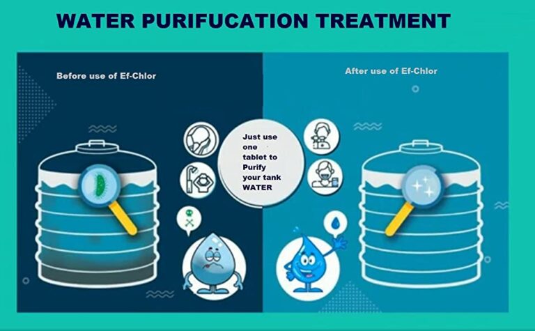 STEPS TO USE EF-CHLOR 1.67gm TABLET IN A 500 LITER WATER TANK